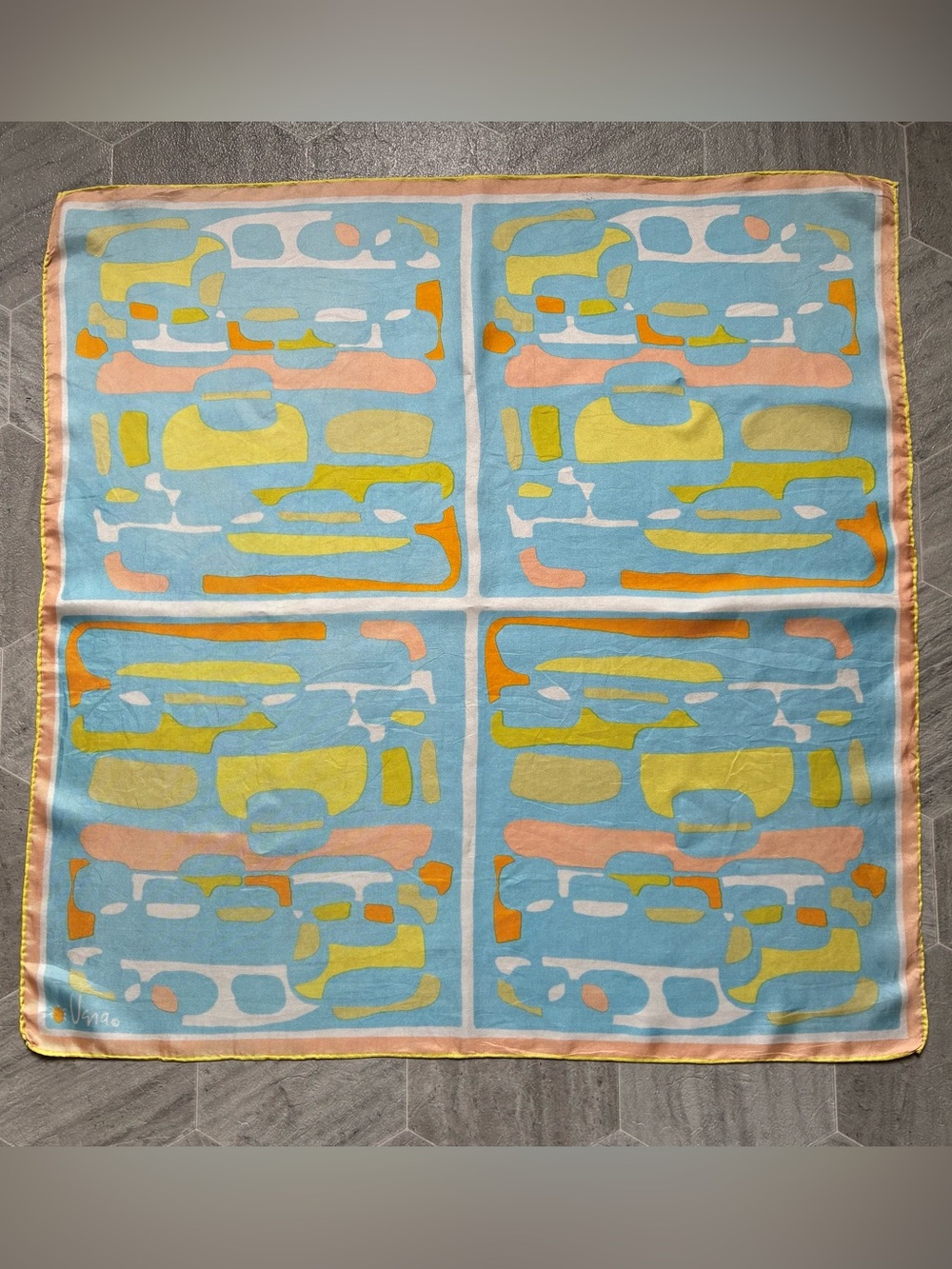 Vintage Vera Neumann Scarf Hand Rolled Edges
